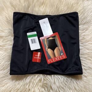 VTG Flexees Shapewear Controlwear Waist Shaping Firm Smooth Shaping Black Large